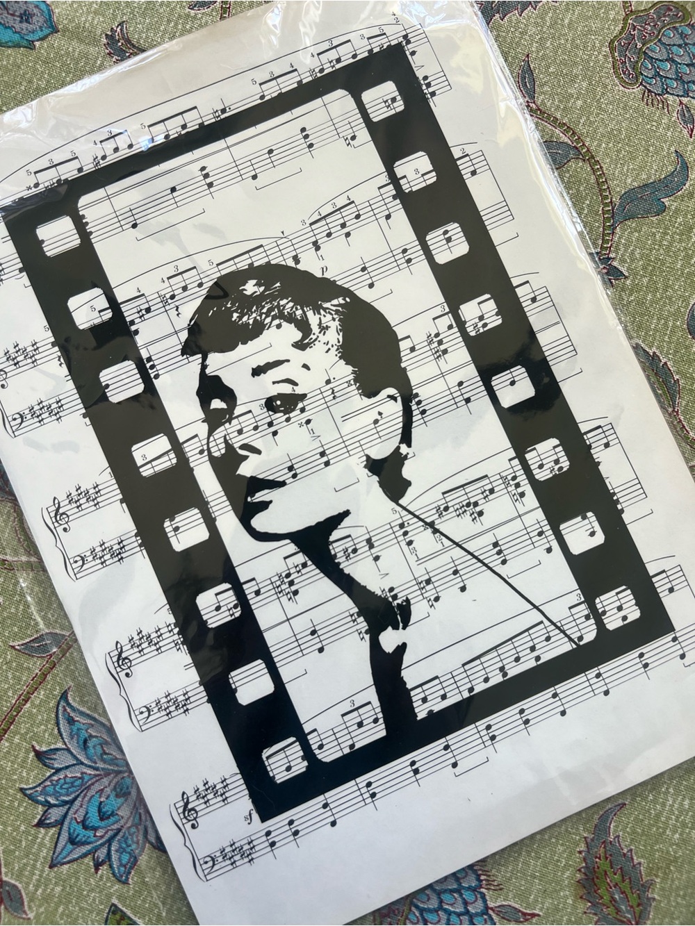 Vintage Audrey Hepburn Film Reel  Print